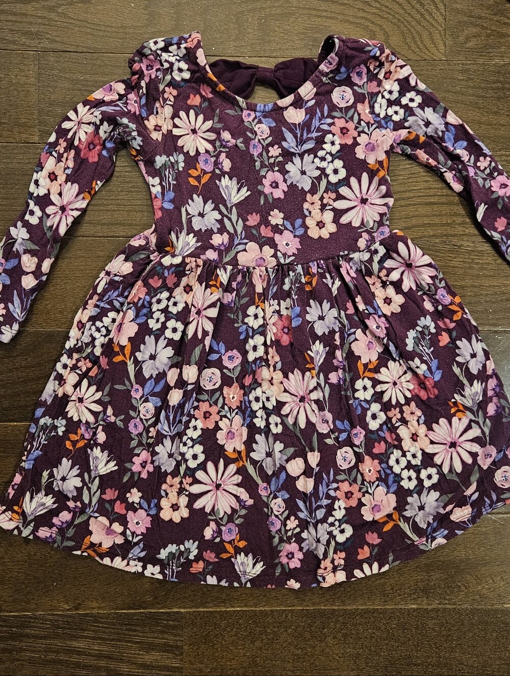 Little Sleepies  Violet Meadows  Long Sleeve Twirl Dress 3T